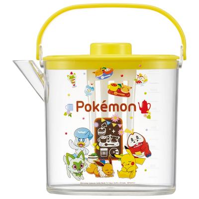 Skater Pokemon Cafe Iced Tea Pot with Can with Boiling Water CM10-A Strainer, 1.2L, Heat-Resistant,