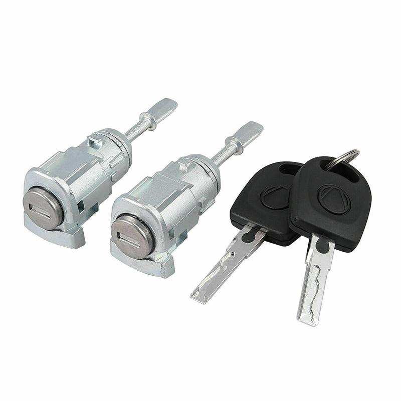 1 Pair Front Left Right Door Lock Barrel with 2 Keys for VW GOLF IV MK4 BORA POLO 9N FOX 5Z1 SKODA FABIA Exterior Parts