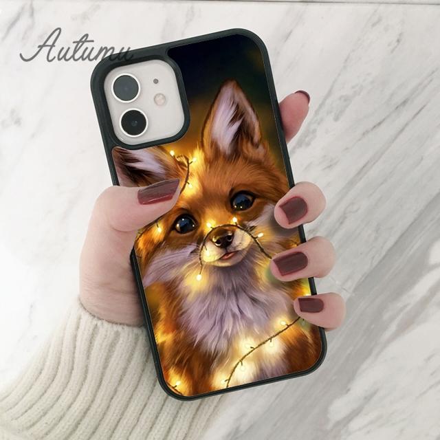 

Чехол для телефона с милым животным лисой для iPhone 11, 12, 13, 14 Pro Max mini X XR XS SE 2020 5, 6S, 7, 8 Plus, Samsung Galaxy S21 S22, чехол Samsung S22ultra