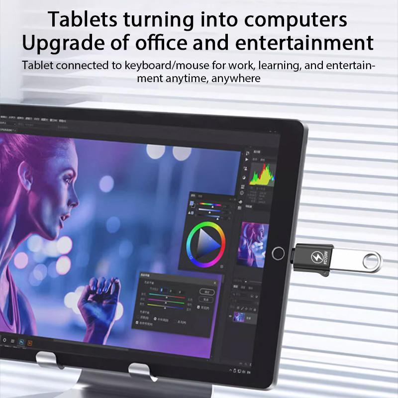 USB 3.0 To Lightning Adapter OTG for iPhone 15 Pro Macbook iPad Fast Charging USB Female To iOS Male Connector U Disk Converter