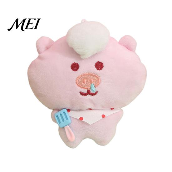 Decorative Hanging Ornament Cartoon Pig Plush Pendant for Backpacks, Stuffed Animal Bag Charm with Ball Chain, Soft Keychain