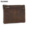 Crazy Horse Leather Change Bag Men'S And Women'S Small Zipper Storage Bag First Layer Cowhide Leather Retro Wallet
