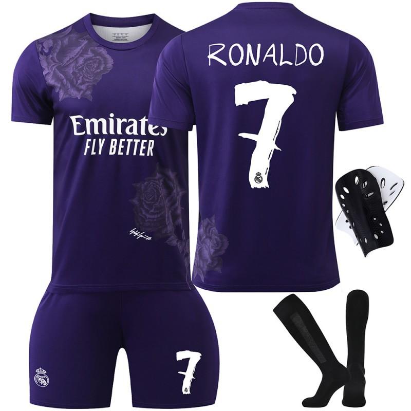 2425 Y3 Fußballtrikot mit Co-Branding Nr.. 7 C Rovinicius 5 Bellingham 10 Mbabpe Trikot Set