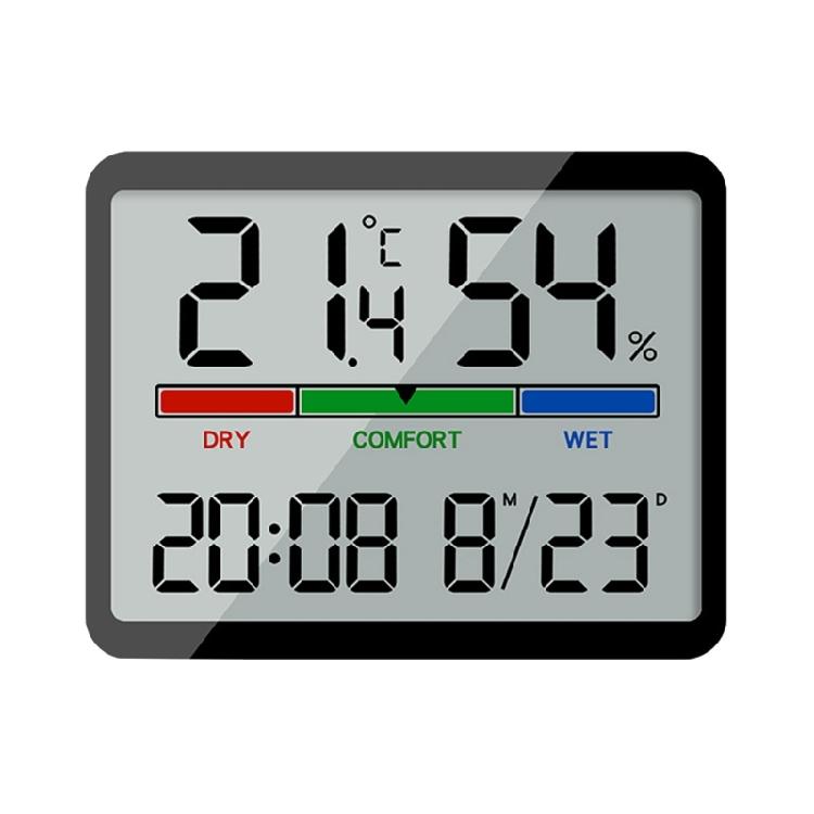 Contemporary Digital Wall Clock Date Temperature Stylish and Functional