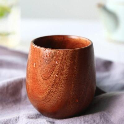 65/180/200Ml Big Belly Cup Creative Date Wood Handcarved Anti Scald Tea Cups Simple Coffee Mug Household Drinkware