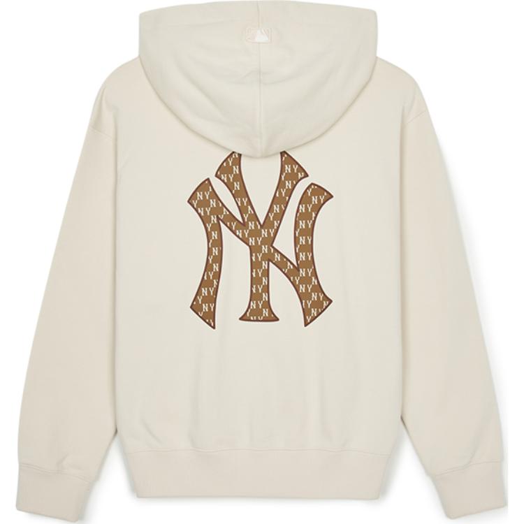 New MLB MONOGRAM New York Yankees Jackets Coats Unisex Dark Cream 3ATRM0544-50CRD
