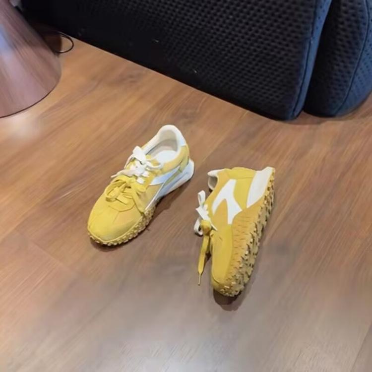 Raspberry Pink Inner Height Increase Forrest Gump Shoes Women's 2025 New Small Platform German Training Shoes Spring and Autumn Fashion Casual Shoes