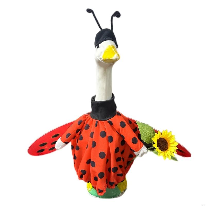 

Decorative Geese Costume with Wing for Geese Statue Garden Yard Decoration Spring Geese Outfit For Festival Celebration червоний