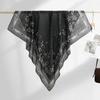 110cm Size Voile Scarf Square Shape Muslim Women Hijabs Fashion Floral Printed Scarf  Cultural Wear