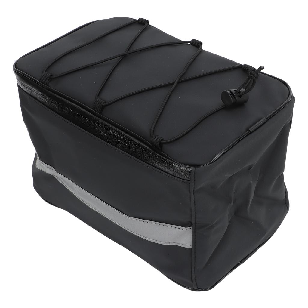 Bike Rear Rack Bag Waterproof Reflective Large Capacity Bicycle Back Rack Carrier with Rain Cover
