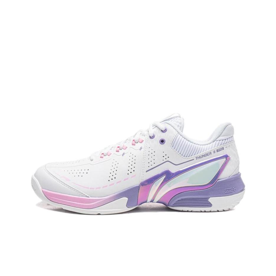 Li Ning Badminton Collection Thunder II PRO Synthetic Leather, Textile Coverage Support Badminton Shoes Unisex AYAW001-3