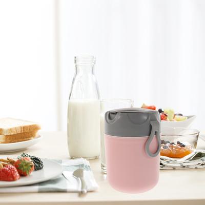 1Set Breakfast Cup Portable Leakproof Food Container 500Ml Oatmeal Storage Large Mouth Travel Soup Holder Soup Food Cup