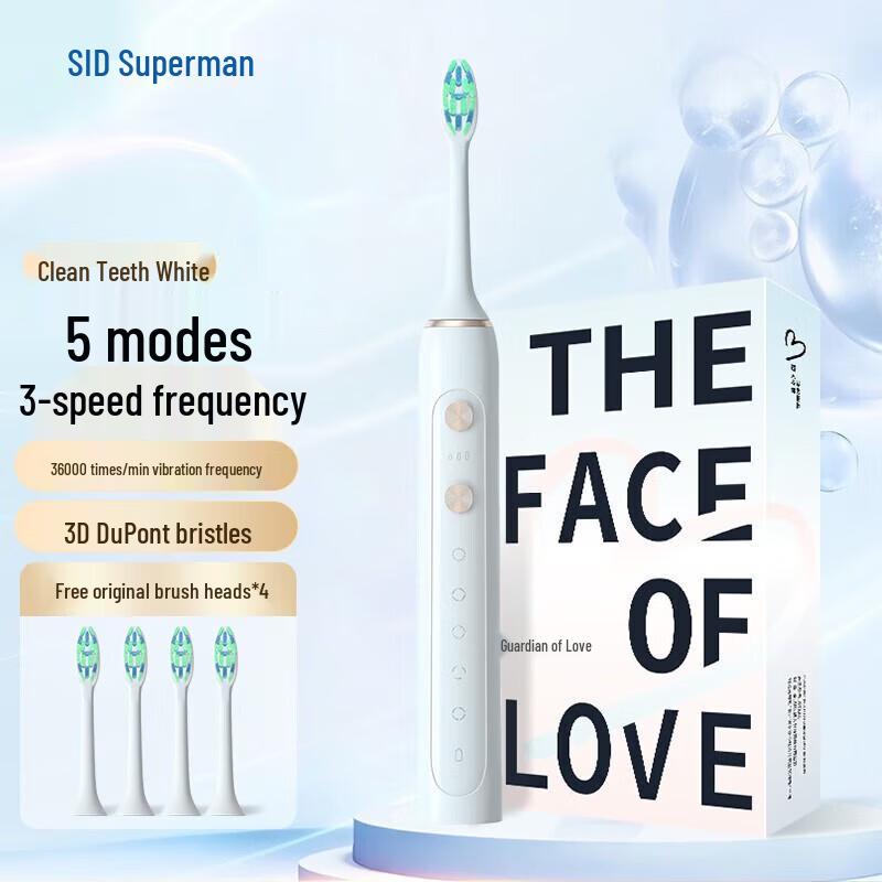 

SID RT860 Sonic Electric Toothbrush CN plug (adapter included)