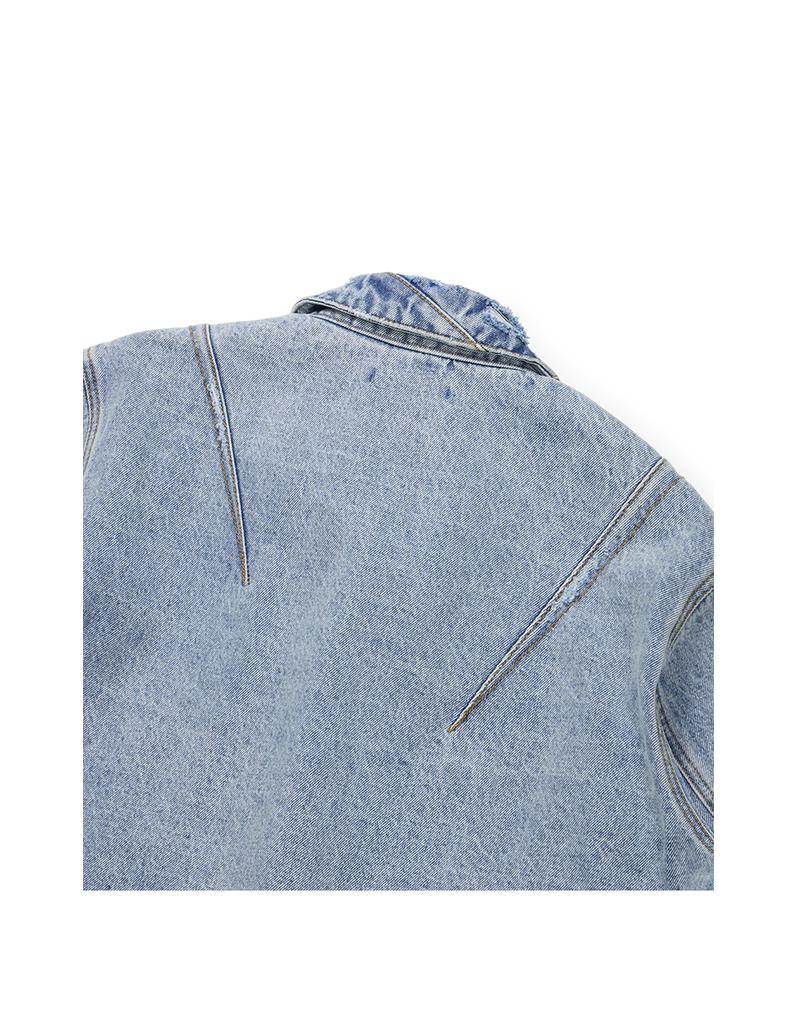 Etce Destroyed Dart Trucker Jacket (Blue)