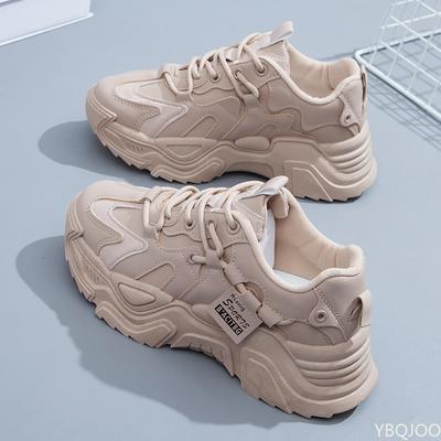 Women Dad Chunky Sneakers Casual Vulcanized Shoes Woman High Platform Winter Sneakers Femme Lace Up White Basket Sneakers