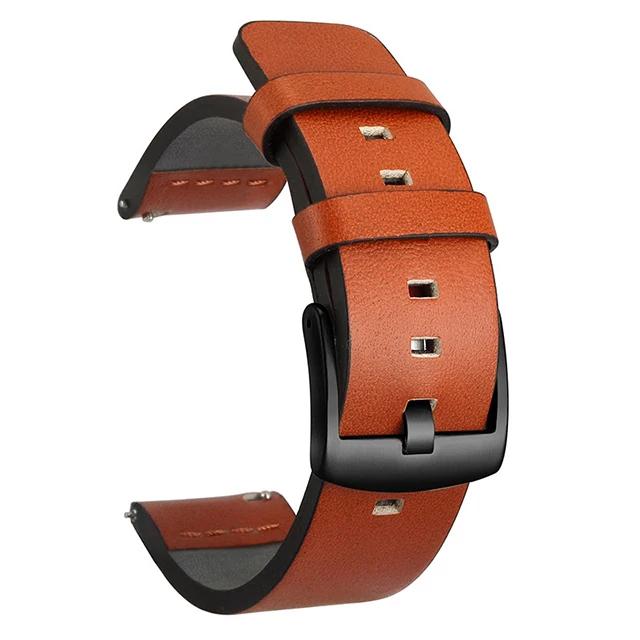 NEW 20/22mm Watch band Quick release Leather Strap for Samsung Galaxy Watch 3 Active2 40 44mm huawei watch gt2 WatchBand 18 24mm