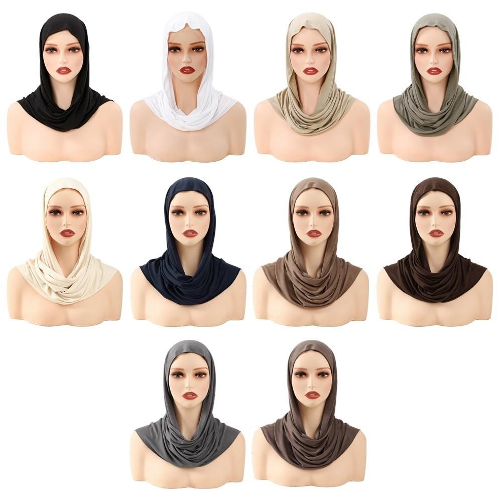 Modal Jersey Instant Hijab Cotton Stretch Hijab Caps Classic Headscarf for Women