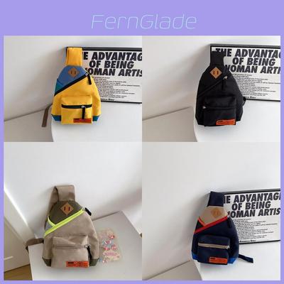 Moderne Kinder Canvas Brusttasche mit geometrischem Muster für den täglichen Gebrauch und die Schule