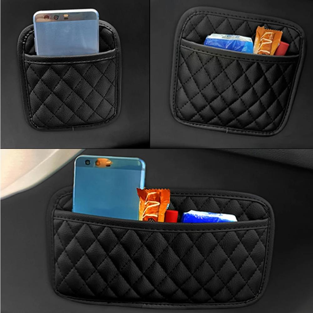 Multifunction Car Organizers Pocket Bags Universal Stowing Tidying Car Seat Back Storage Bag for Cards Phone Key Sticky Pouch