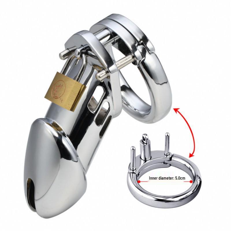 Male Chastity Lock CB6000sm: Metal Birdcage Seminal Vesicle Restraint Sex Toy