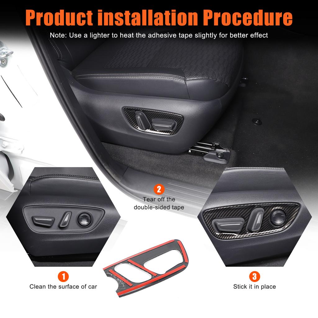 ABS Carbon Interior Seat Adjustment Panel Trim For Toyota Land Cruiser LC250 24+