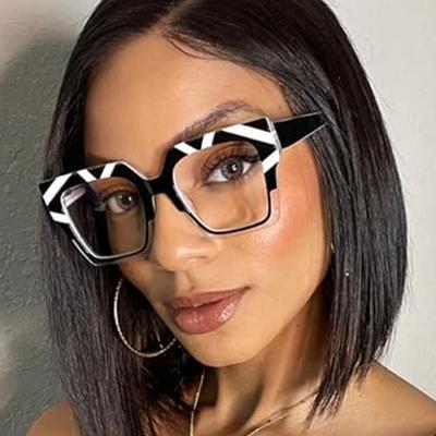 New Style Cat Eye Frame Glasses Women Personality Bump Color Anti Blue Clear Lens Non Prescription Eyewear