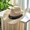 JYL TS DIY Hollow Out Beret  Summer Straw Cap Woven Straw