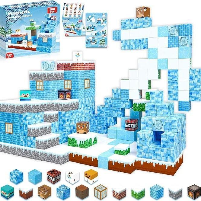 Creative Magnetic Building Block Bricks My Famous Scene World Architectural Set DIY Model Kids Toy Christmas Gifts for Boy Girls