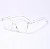 Fashion Rimless Transparent Sunglasses Uv400 Oval Frameless Sun Glasses Vintage Red Pink Blue Yellow Orange Eyewear