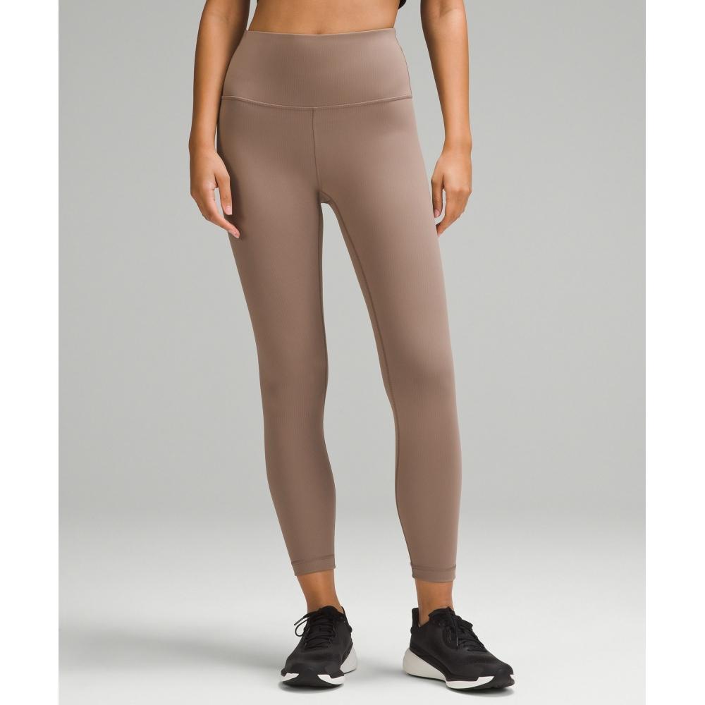 

Lululemon Wunder Train High Rise Ribbed Tight 25 Taupetastic 14