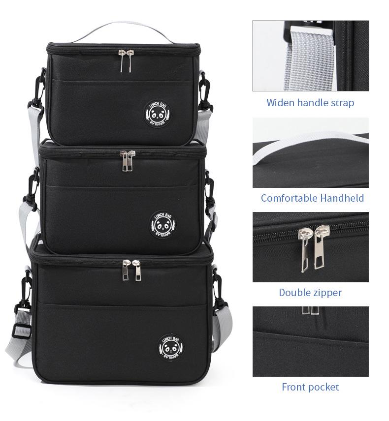 Izolovaná taška na oběd Bento s velkou kapacitou - Vodotěsná, silná, podšívka z hliníkové fólie pro pikniky