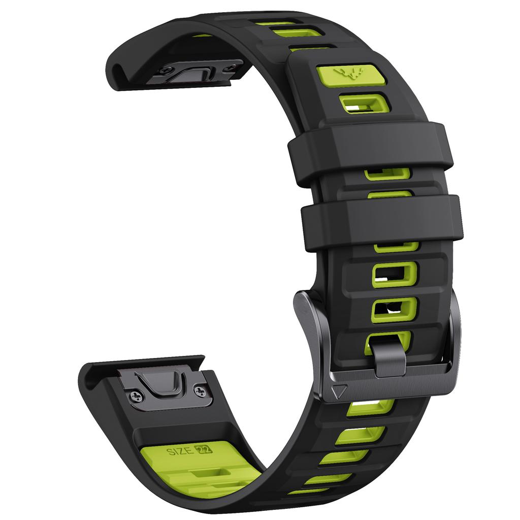 Rychloupínací 22mm 26mm řemínek na hodinky Fenix8 pro Garmin Fenix E 8 47mm 51mm 7 7X 6 6X/Epix Pro/Enduro 3 Dvoubarevný silikonový pásek náramek