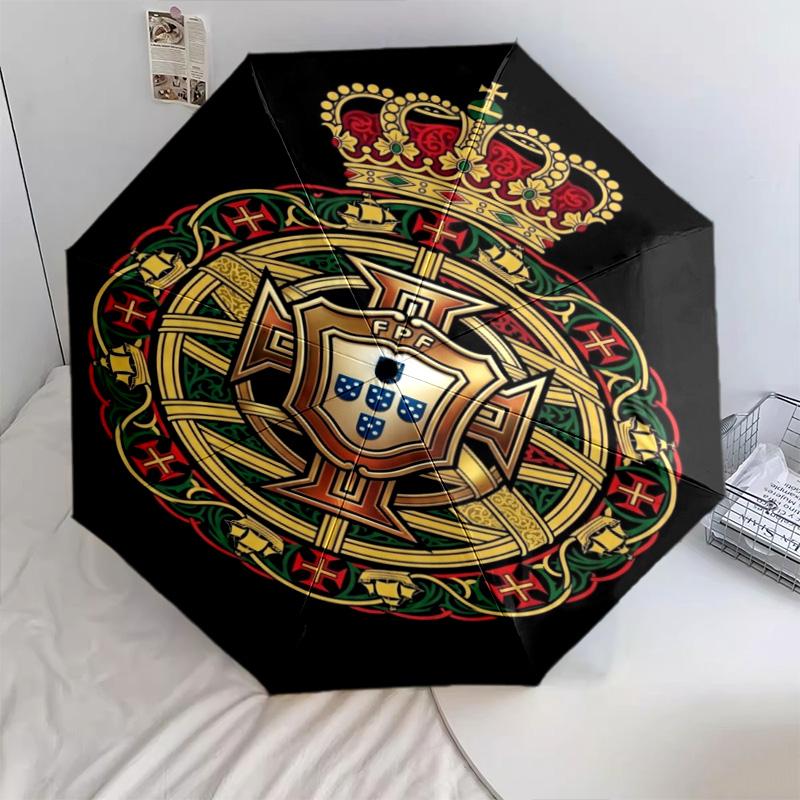 Royal Emblem Design Folding Umbrella Suitable for All Seasons 8 Paraphenoid Bones Sun Umbrella Umbrella Umbrella