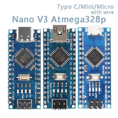 Mini / Type-C / Micro USB Nano 3.0 S řadičem Nano kompatibilním s bootloaderem pro arduino CH340 USB ovladač 16Mhz ATMEGA328P