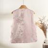 Vintage Buckle Temperament Year Women Festive Top Vest Vest