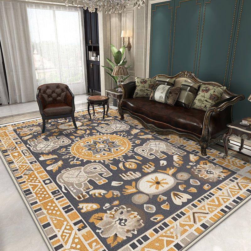 Bohemian Large Size Decorative Rug for Living Room Soft Carpet for Rooms Customizable Entrance Door Mat Antiskid Easy Cleaning