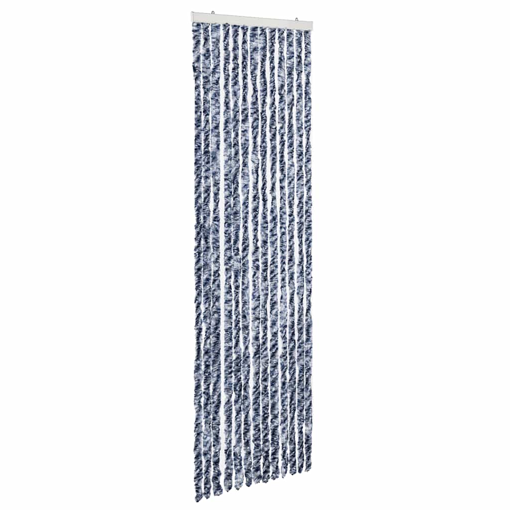 Insect Protection Curtain Blue and White 56 x 200 cm Chenille