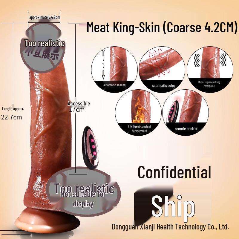 Realistic Telescopic Vibrating Dildo for Women - Adult Sex Toy