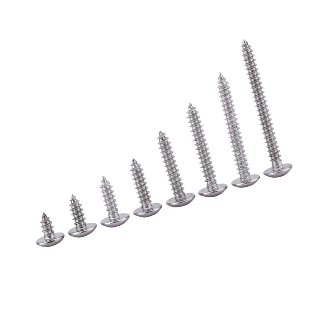 200pcs M3 Aço Inoxidável SS304 Parafusos Autoatarraxantes Cabeça Panela Plana Treliça