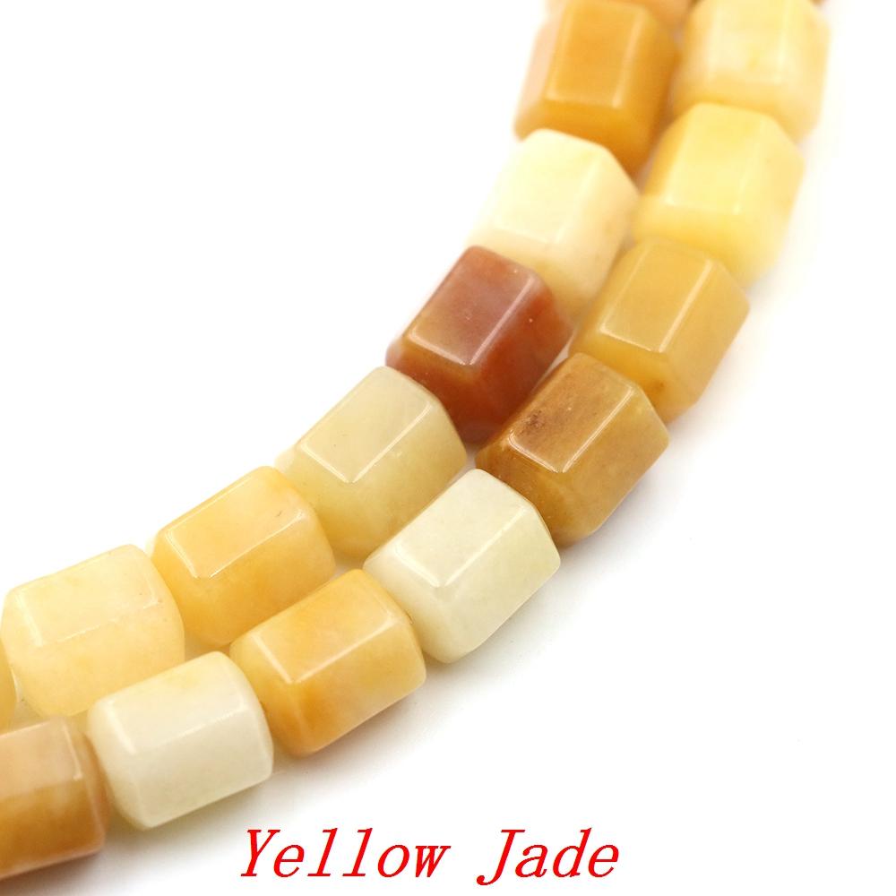 Faceted Natural Stone Square Rose Quartz Agates Loose Spacer Beads For Jewelry Diy Making Crystals Bracelet Pendant Accessories