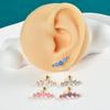 Chirurgischer Stahl Fünf Opal Ohr Tragus Knorpel Stecker Schwarz Gold Farbe Ohrringe Fünf Kristall Lobe Piercing Hantel Schmuck