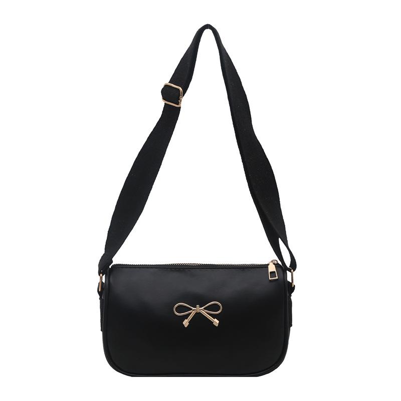 

Осенняя сумка-бант 2025: Свежий французский стиль, однотонный, модная повседневная сумка через плечо и кроссбоди One Size чёрный