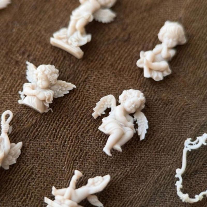 Silicone Mold with Baroque Angel Pattern Nails Accessories Moulds for Professional Nail Art Designs and Craft Projects