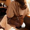 Autumn and winter retro premium underarm bag women's bag 2025 new suede bowling bag simple shoulder bag