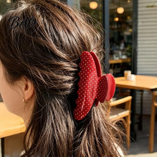 Fashion Hair Pins for Girls Polka Dot Claw Clip Women, Lightweight Acrylic Non-Slip Jaw Clip, Cute Clips Daily Commuting Elegant Strong Hold