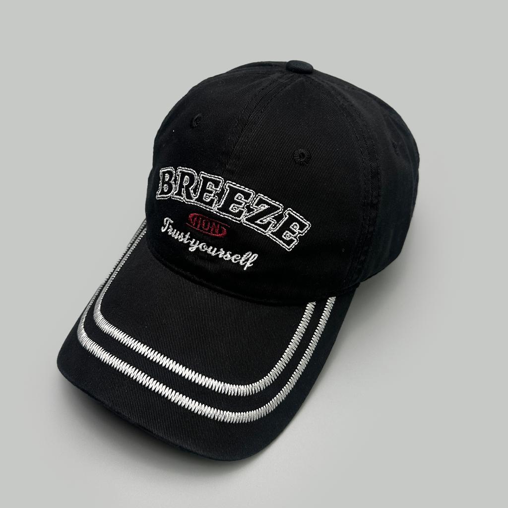 Korean Letters Embroidery Striped Baseball Hats New Men Women Sunshade Personal Versatile Casual Fashion Simple Ins Peaked Caps