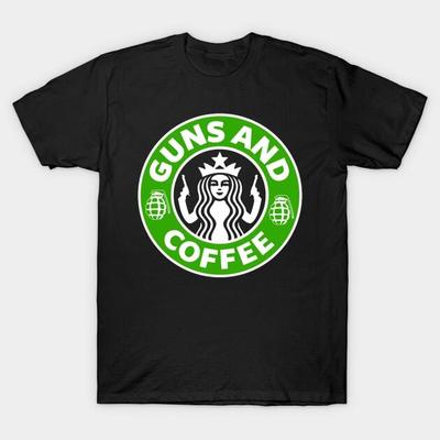 NWT Guns and Coffee Puns Funny Humor Shipping From  Unisex T-Shirt Unisex T-Shirt