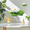 1Pc Luminous Lotus Toilet Sticker, Creative Self-Adhesive Wall Decal For Bathroom, Waterproof Luminous Decoration