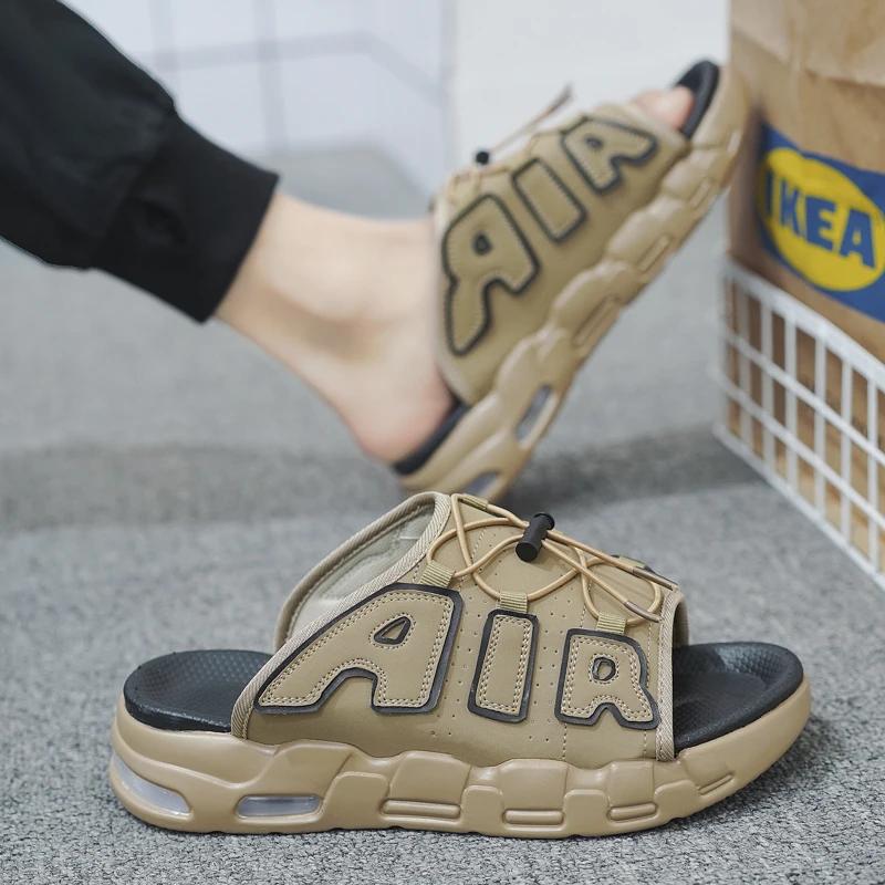Summer Sandals Outdoor Thick Sole Versatile Beach Anti Slip Shoes 2024 New Men's Brand Designer Fashion Slippers Size 39-46