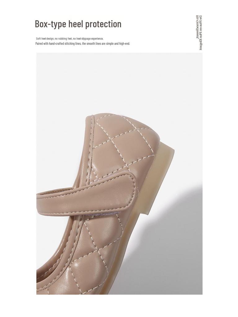 Girls' British-Style Leather Shoes - Spring/Autumn Soft Sole Flats for Little Princess.